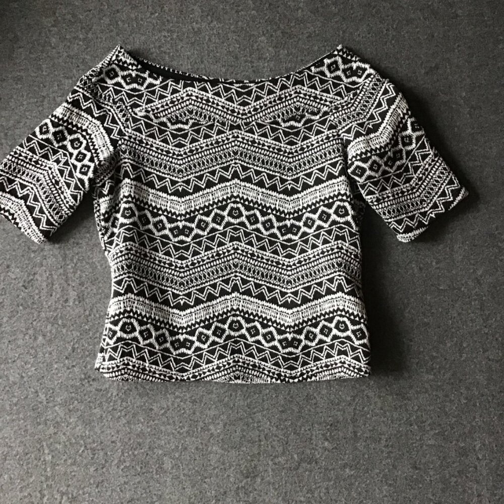 Vintage BONGO Stretch Knit Top Blouse Sz XL
